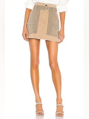 FRAME Paperbag Multi Tone Skirt in Cargo Multi Size 25